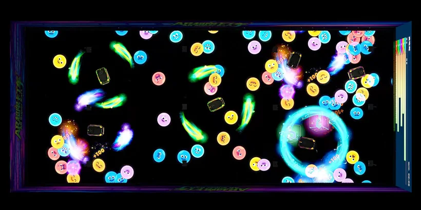 AR projection game-floor effects
