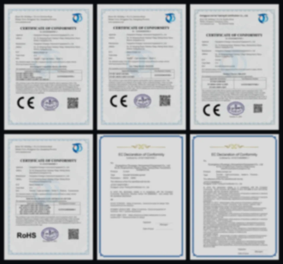 CE and RoHS certificates