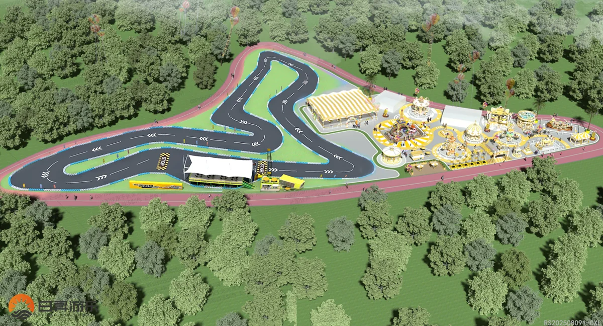 Outdoor karting circuit design